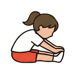 柔軟体操をする子どものイラスト