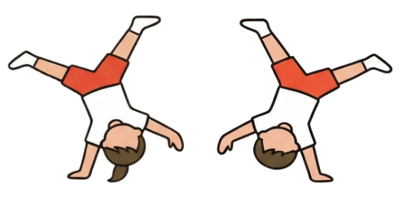 倒立のイラスト